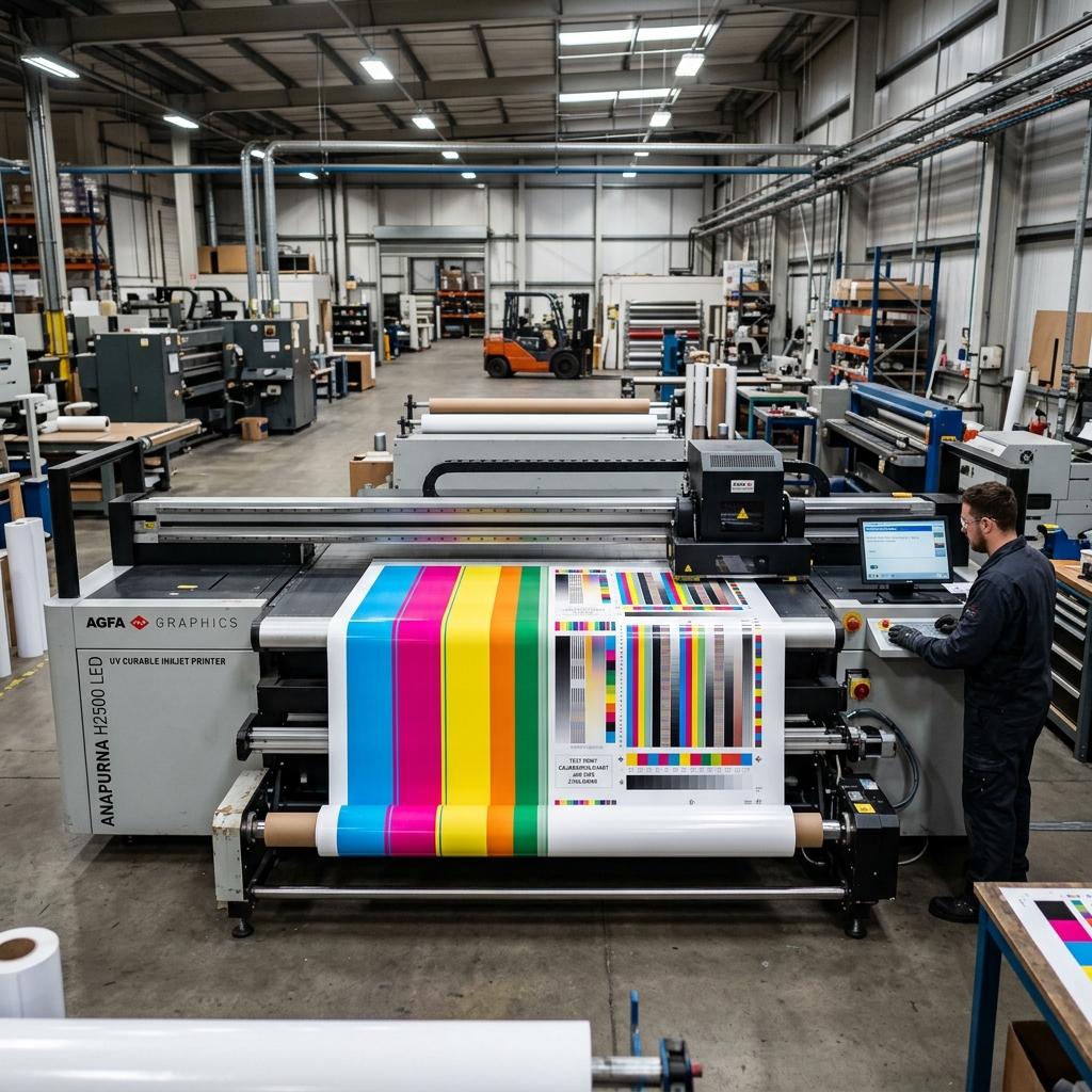 Industrial large-format printing machine